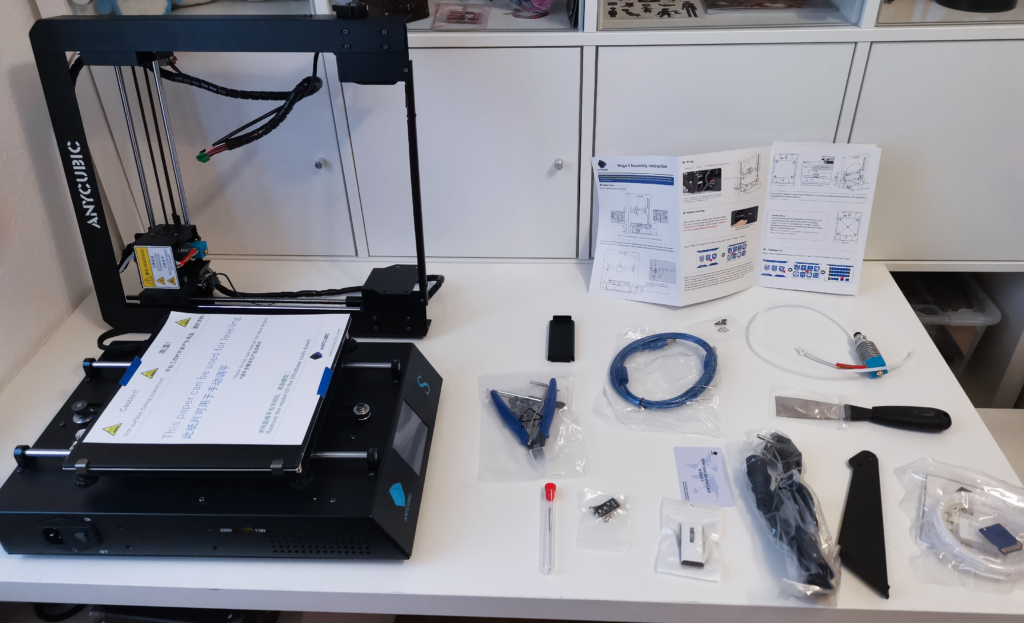 Einzelteile des Anycubic Mega i3 S