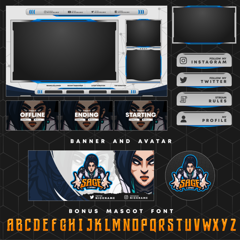 Twitch Design Sample Blue